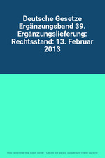 Deutsche gesetze erganzungsban gebraucht kaufen  Versand nach Germany