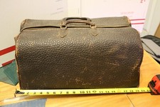 Bolsa de couro bovino antiga médica médica médica bolsa de medicina estojo comprar usado  Enviando para Brazil