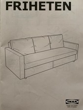 SOFÁ-CAMA IKEA FRIHETEN 32 PÁGINAS MONTAGEM DE PAPEL MANUAL DE INSTRUÇÕES APENAS (SEM SOFÁ) comprar usado  Enviando para Brazil