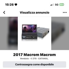 Vendo autoradio macrom usato  Ragalna