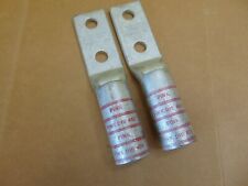(2) Burndy Two Hole Hylug suporte de compressão de cobre 750 kcmll 1/2 parafuso prisioneiro tamanho 1-3/4 H comprar usado  Enviando para Brazil
