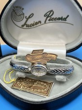 1961 Vintage Lucien Piccard Relógio Feminino Ouro Branco 14k Etiquetas e Caixas Originais, usado comprar usado  Enviando para Brazil