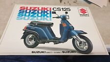 1984 SUZUKI CS125 Motocicleta Original Folheto de Vendas Australiano  comprar usado  Enviando para Brazil