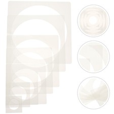 8 Piezas Plantillas en Forma de Círculo Pintura Dibujo Plantilla Oficina Pegatinas para Pared segunda mano  Embacar hacia Mexico