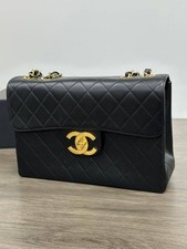 Bolsa Chanel – Aba Clássica Couro Acolchoado Preto Corrente Dourada Logotipo CC Bolsas de Ombro comprar usado  Enviando para Brazil