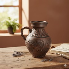 Handgefertigter tonkrug relief gebraucht kaufen Handgefertigter tonkrug relief gebraucht kaufen  Weeze