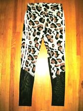 Leggings Odiva cintura alta malha leopardo perna elastano dança fitness tamanho médio nova, usado comprar usado  Enviando para Brazil