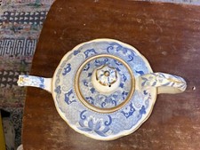 Blue white teapot for sale  LONDON