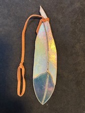 Pena de vitral com alça de couro 8" comprar usado Pena de vitral com alça de couro 8" comprar usado  Enviando para Brazil