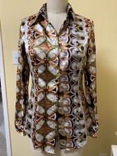 Usado, Camisa feminina estampada de cetim feita sob medida tamanho P comprar usado  Enviando para Brazil