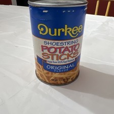 Papelão vazio Durkee Shoestring palitos de batata lata sabor original lata vazia comprar usado  Enviando para Brazil