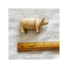 🐖🧩Pig 3D Puzzle 31/2” emborrachado🐽Estatueta modelo de porco plástico Lt rosa/castanho idade 8+, usado comprar usado  Enviando para Brazil