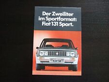 Prospekt fiat 131 gebraucht kaufen  Kasbach-Ohlenberg, Hausen, Dattenbg.