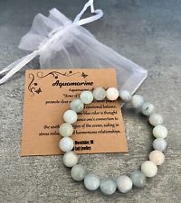 Aquamarine bracelet stretch for sale  COVENTRY