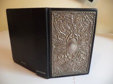 fine binding book silver plate panel cover leather little oxford dictionary, usado comprar usado  Enviando para Brazil