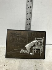 Resin/Mdf Plaque: Sculpture Moments of Faith Praying Man  stakes and scuffs #D3, usado comprar usado  Enviando para Brazil