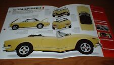1974 FIAT 124 SPIDER ORIGINAL IMP BROCHURA ESPECIFICAÇÕES CONVERSÍVEIS 74 1966-1985★★, usado comprar usado  Enviando para Brazil