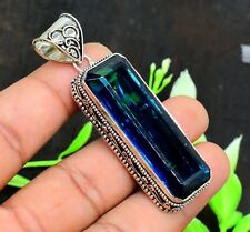 Pingente de joia de prata esterlina 925 feito à mão pedra preciosa tanzanita azul A++ tamanho 2,2"" comprar usado  Enviando para Brazil