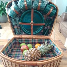 Vintage willow picnic for sale  TORQUAY