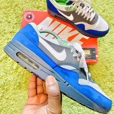Nike Air Max 1 Essential 'Grey Hyper Blue' Custom Grey - 537383 114 UK 9, używany na sprzedaż  Wysyłka do Poland
