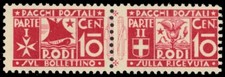ITALIA - RODAS Q2 - Ship and Immortelle "1934 Parcel Post" (pb90235) segunda mano  Embacar hacia Mexico
