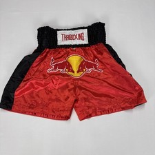 Shorts Muay Vintage Tailandês Boxe Adulto Extra Grande Cetim Vermelho Bordado Bulls Clashing comprar usado  Enviando para Brazil