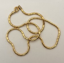 Usado, Gargantilha de corrente folheada a ouro 12k ACO com elos tubulares 14,5 pol. joias vintage comprar usado  Enviando para Brazil