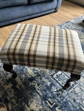 Footstool upholstered checked for sale  CLECKHEATON