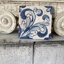 Azulejo português azul antigo do século XVII dos anos 1600 pintado à mão exclusivo d comprar usado  Enviando para Brazil