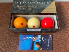 Bolas de bilhar belgas Aramith Pro Cup Carom marcadas 61,5 mm comprar usado  Enviando para Brazil