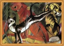 Katzen 1913 expressionismus gebraucht kaufen  Grabenstätt