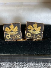 Vintage damascene cufflinks for sale  RETFORD