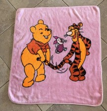 Cobertor de berço vintage Winnie The Pooh, Tigger & Piglet pelúcia minky NOVATEX comprar usado  Enviando para Brazil