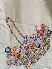 Vintage embroidered flower for sale  BUCKINGHAM