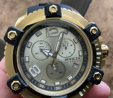 Invicta 80362 relógio cronógrafo suíço reserva masculino pulseira preta dourada novo Batt comprar usado  Enviando para Brazil