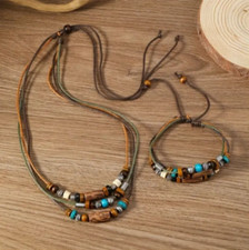Boho necklace bracelet for sale  DERBY