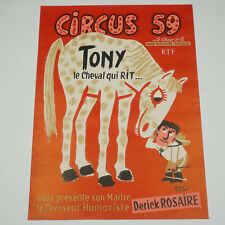 Affiche ancienne cirque d'occasion  Le-Fayet
