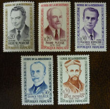 Usado, FRANÇA 1960 Heroes of the Resistance conjunto de 5 muito bom estado perfeito nunca articulado SG 1478-1482 comprar usado  Enviando para Brazil