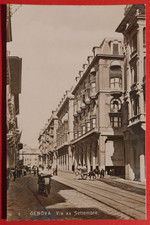 Cartolina genova via usato  Pistoia