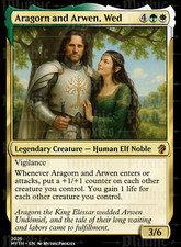 Usado, Cartão personalizado arte alterada Aragorn and Arwen, Wed alta qualidade comprar usado  Enviando para Brazil