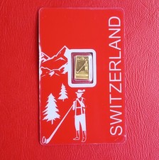 1g GOLD Schweiz PP / Au Feingoldbarren / Alphorn eingeschweißt, usado comprar usado  Enviando para Brazil