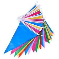 Banner de PVC multicolorido de 20 m de comprimento 40 bandeiras para festa interna e externa comprar usado  Enviando para Brazil