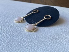 Usado, Brincos de gota de vidro rosa Mimco tom dourado comprar usado  Enviando para Brazil