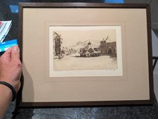 Original signed etching for sale  EXETER