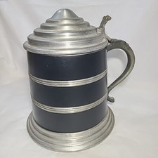 Balde de gelo vintage alumínio cerveja Stein com couro sintético preto meados do século 10” comprar usado Balde de gelo vintage alumínio cerveja Stein com couro sintético preto meados do século 10” comprar usado  Enviando para Brazil