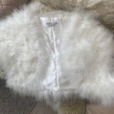 Ivory feather bolero for sale  LEEDS