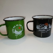 Ozark Trail equipamento externo conjunto de 2 xícaras de café/chá de metal ótimo para acampar!! comprar usado  Enviando para Brazil