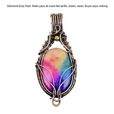 Venda de Natal pingente de esposa torcido pedra drusa quartzo solar arco-íris cobre oval comprar usado Venda de Natal pingente de esposa torcido pedra drusa quartzo solar arco-íris cobre oval comprar usado  Enviando para Brazil