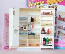 Juego de muebles de comida para refrigerador Barbie de colección WORKS TYCO Kitchen Littles, usado segunda mano  Embacar hacia Argentina