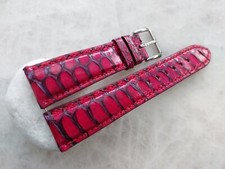 Pulseira de relógio de couro com estampa de píton 22 mm/18 mm - Todas as cores comprar usado  Enviando para Brazil